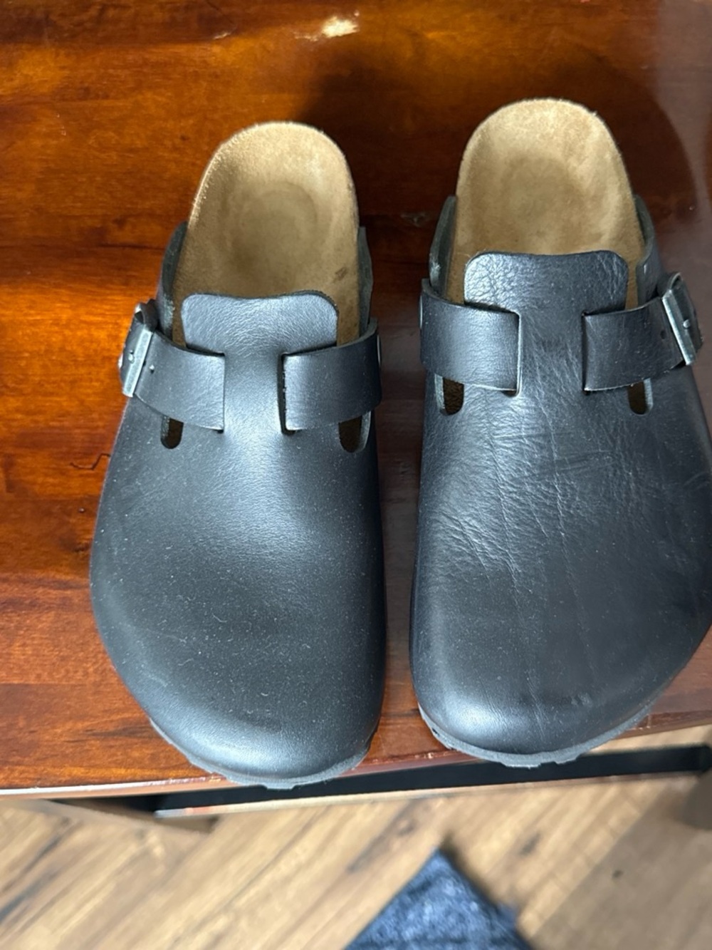 Black Leather Birkenstocks
